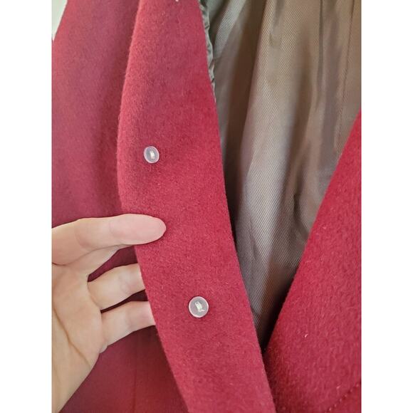 Special ES Style Wool Blend Maroon Academic Short Peacoat Jacket, Women's Small - Picture 8 of 12